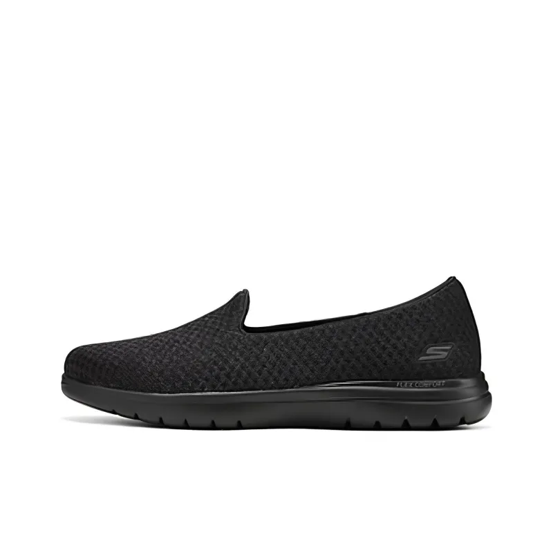 Skechers Breathable Lightweight Low Top Casual Shoes Women's Black-0