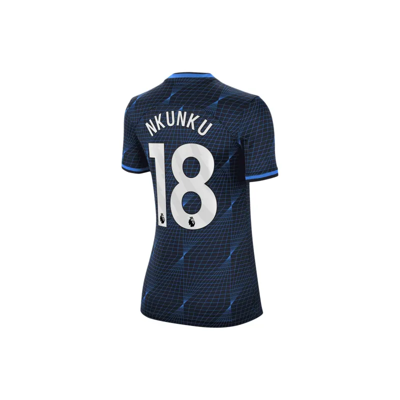 Nike Christopher Nkunku Chelsea 2023/24 Stadium Away Soccer Jerseys Women's Marine Blue-1