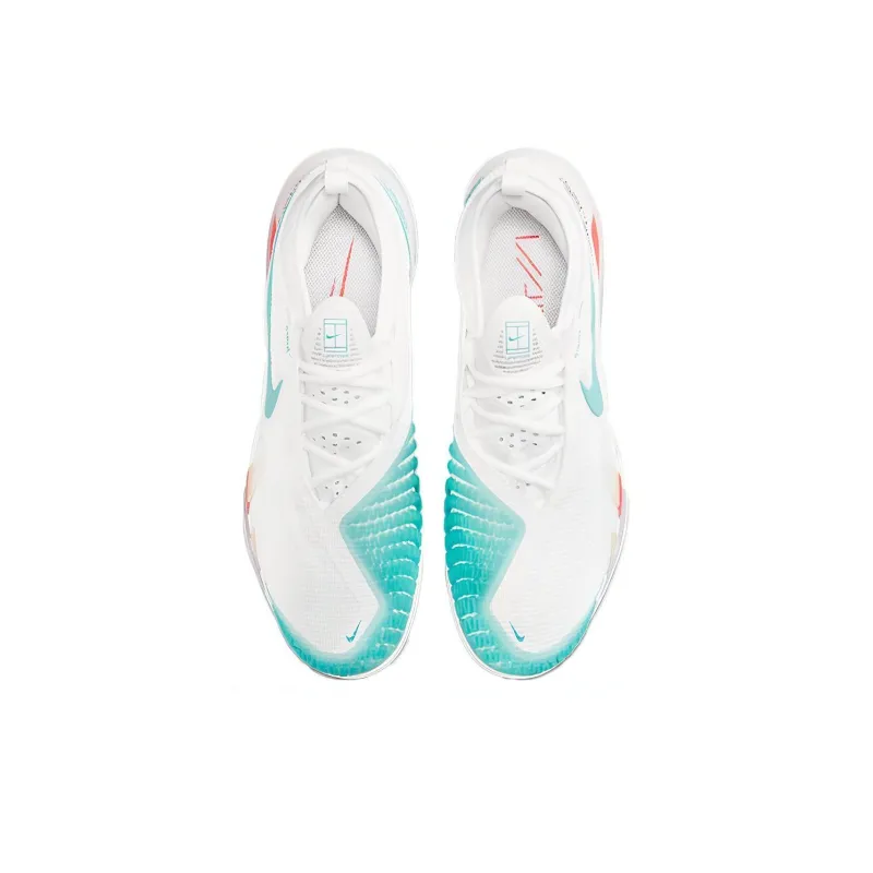 Nike Court React Vapor Nxt Hc White Habanero Red Pomegranate Washed Teal-3
