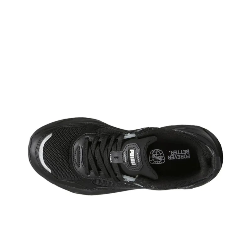 PUMA Trinity Lace Up Cushioning Abrasion Resistant Breathable Low Top Casual Shoes Women's Black-3