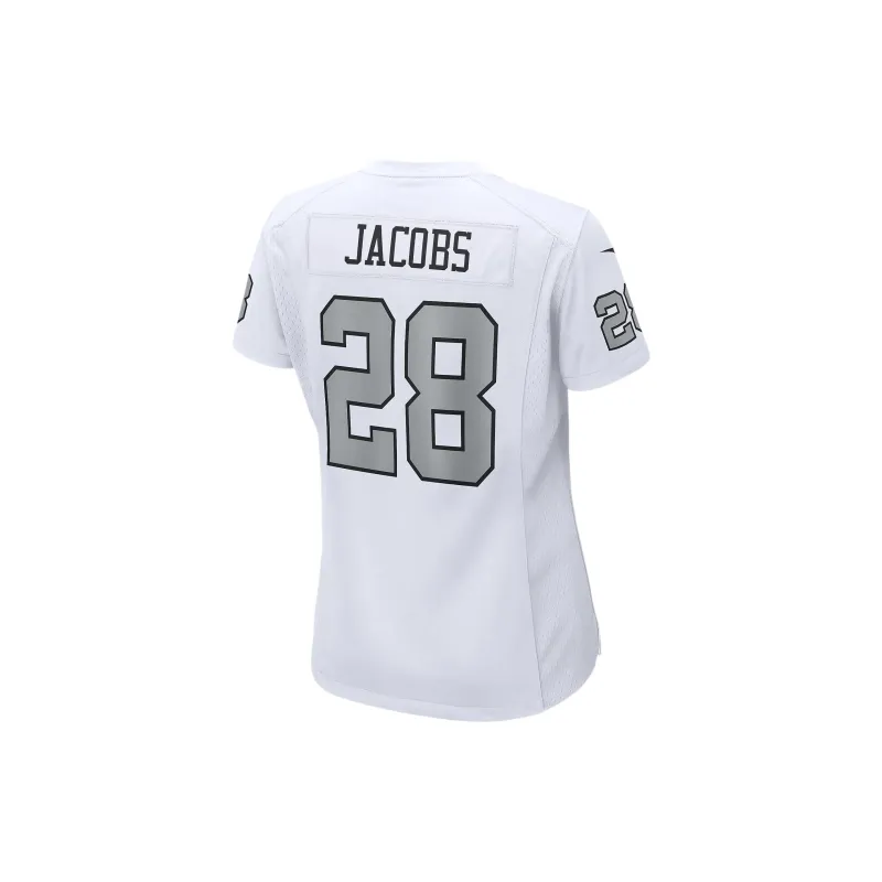 Nike NFL Las Vegas Raiders Josh Jacobs Soccer Jerseys Women's White-1
