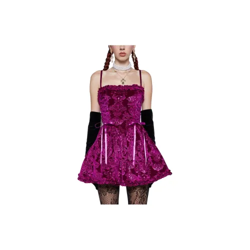 Dolls Kill Slip Dresses Women's Raspberry/Mountain Raspberry