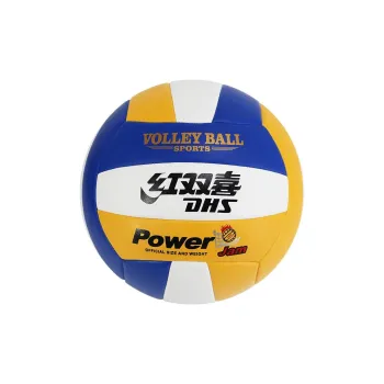 DHS PVC Size 5 Ball Volleyball Unisex Yellow Blue White