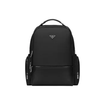 SEPTWOLVES Fabric Backpacks Backpack Laptop Bags Medium Size Unisex Black