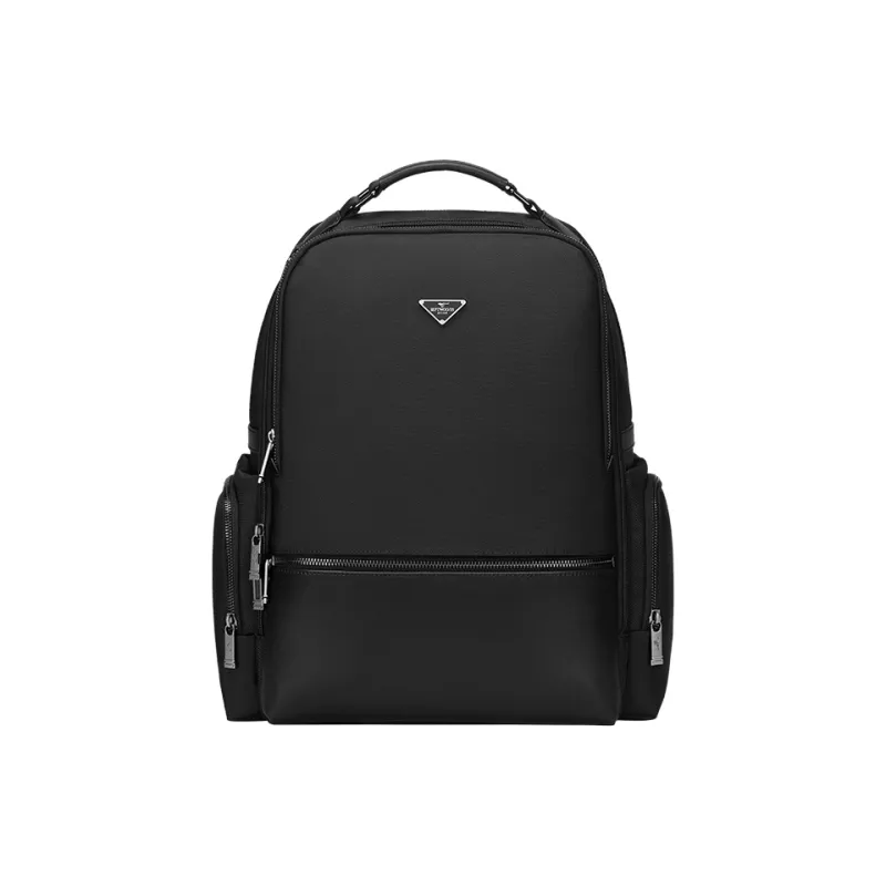 SEPTWOLVES Fabric Backpacks Backpack Laptop Bags Medium Size Unisex Black-0