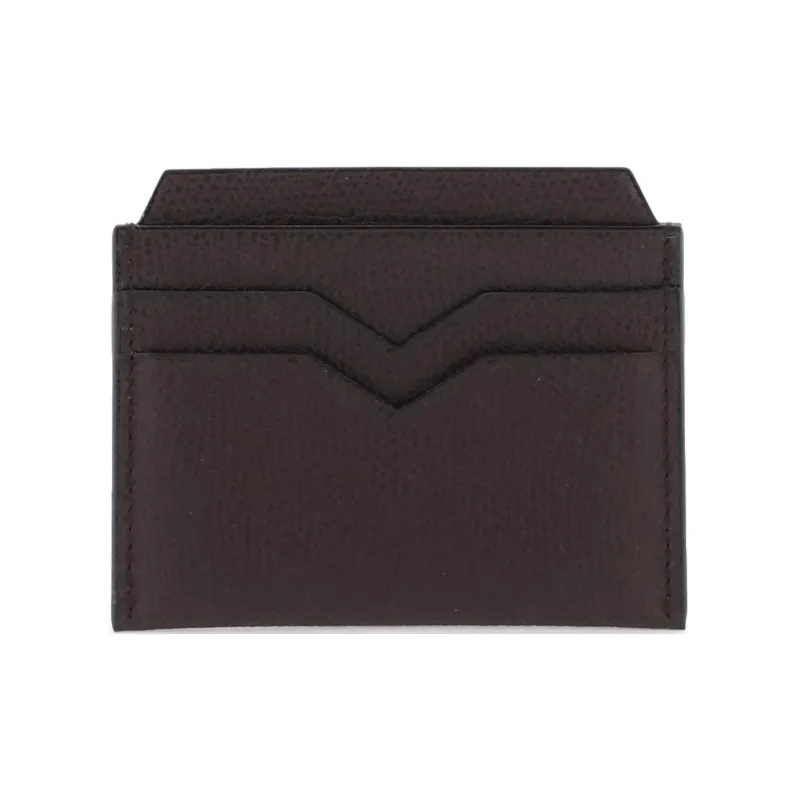 Valextra Cow Leather Wallet Men's Brown-0