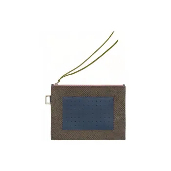 HERMES Felt Clutch Trumpets Women's Multicolor