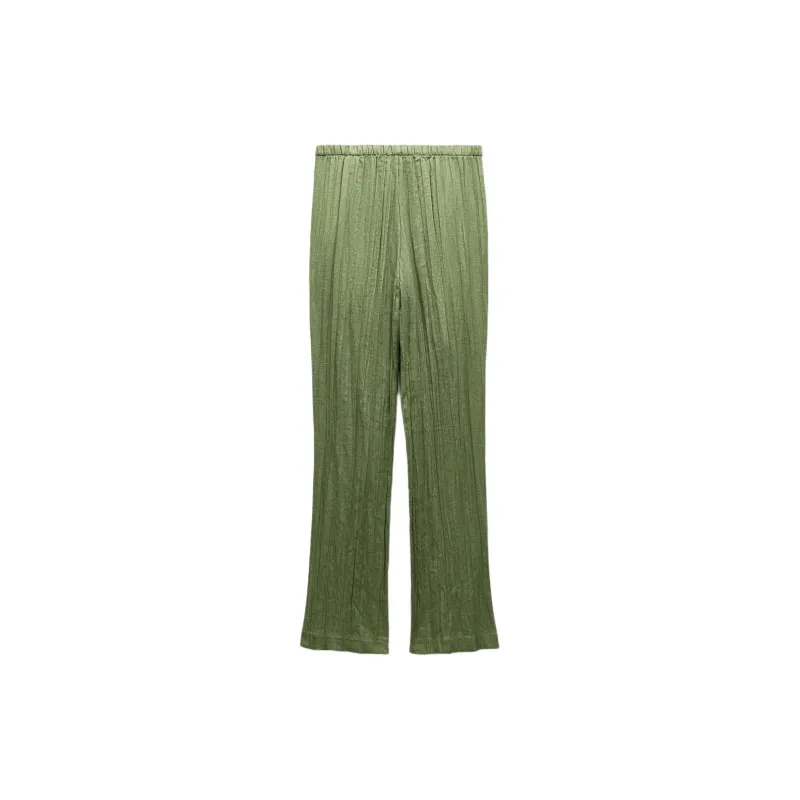 ZARA Casual Pants Women's Green-1