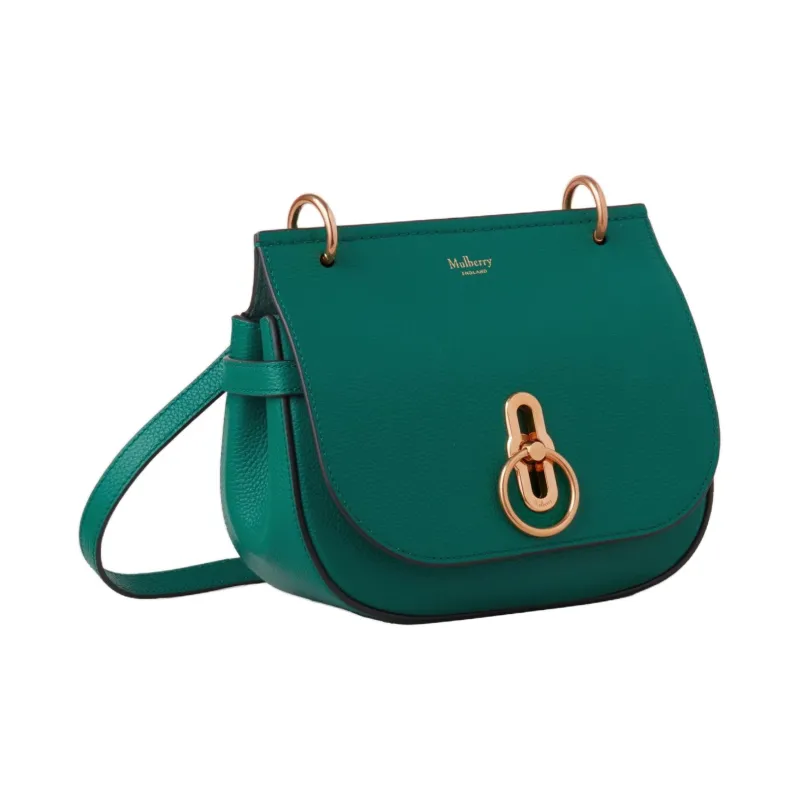 Mulberry Soft Grain Cow Leather Crossbody Bag, Shoulder Bag Regular Women's Peacock Green-1