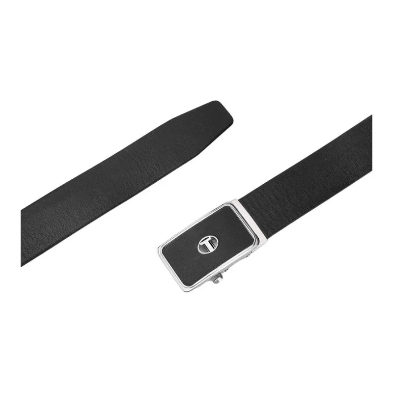 Thereble Business Luxury Brand Top Grain Cow Leather Belt Stainless Steel Automatic Buckle Width 3.7cm Men's-3