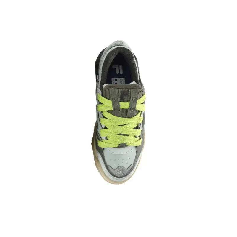 FILA FUSION Lightweight Height Increasing Low Top Skateboard Shoes Women's Green-3