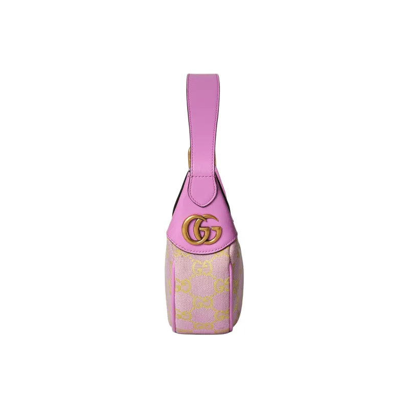 GUCCI Ophidia Canvas With Leather Canvas Bag Handbag Shoulder Bag Women's Light Purple & Yellow-2