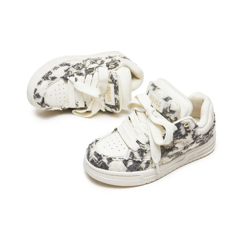 MQMS Skateboard Shoes Unisex Low Top White-4
