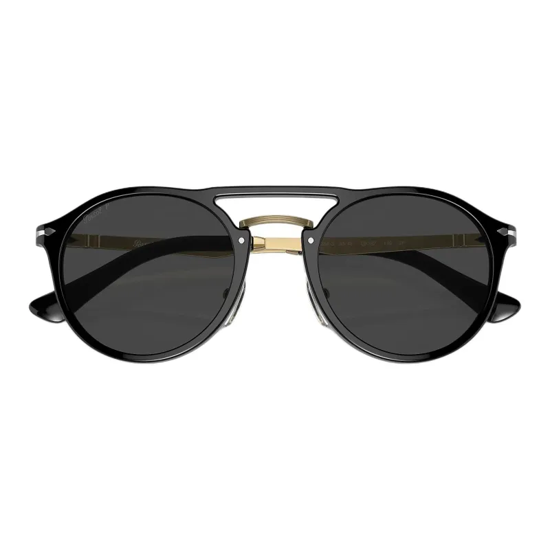 PERSOL Round Frame Double Bridge Sunglasses-2