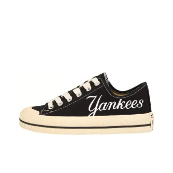MLB Playball Anti Slip And Wear Resistant Lightweight Low Top Canvas Shoes Unisex Black