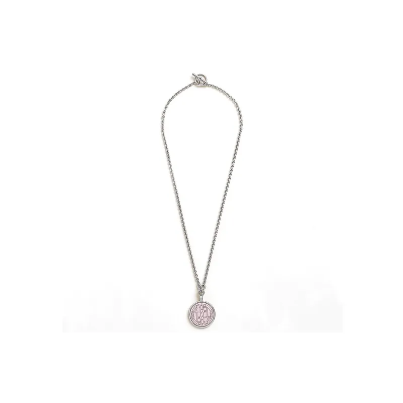 HERMES Enamel Necklaces Women's Silver-1