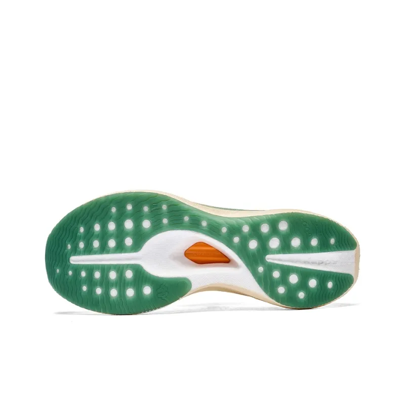 Kappa Abrasion Resistant Slip Resistant Low Top Running Shoes Unisex White Green-5