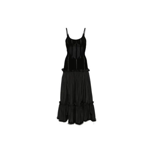 Roberto Cavalli Knitted Tiered Midi Dress