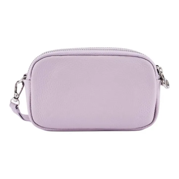 DEERE JACK Cow Leather Crossbody One Shoulder Clutch Trumpets Unisex Light Purple-2