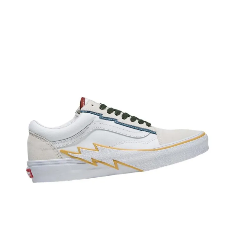 Vans Old Skool Bolt Non-slip Lightweight Low-Top Skateboard Shoes Unisex White Yellow-1