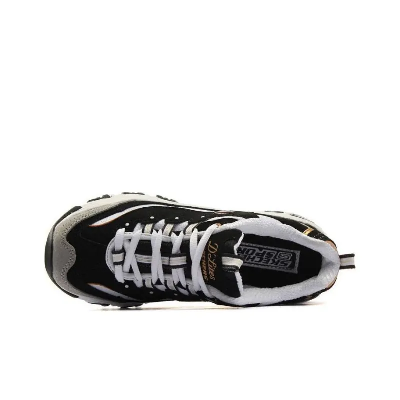 Skechers D'Lites Running Shoes Black/White Women's-2