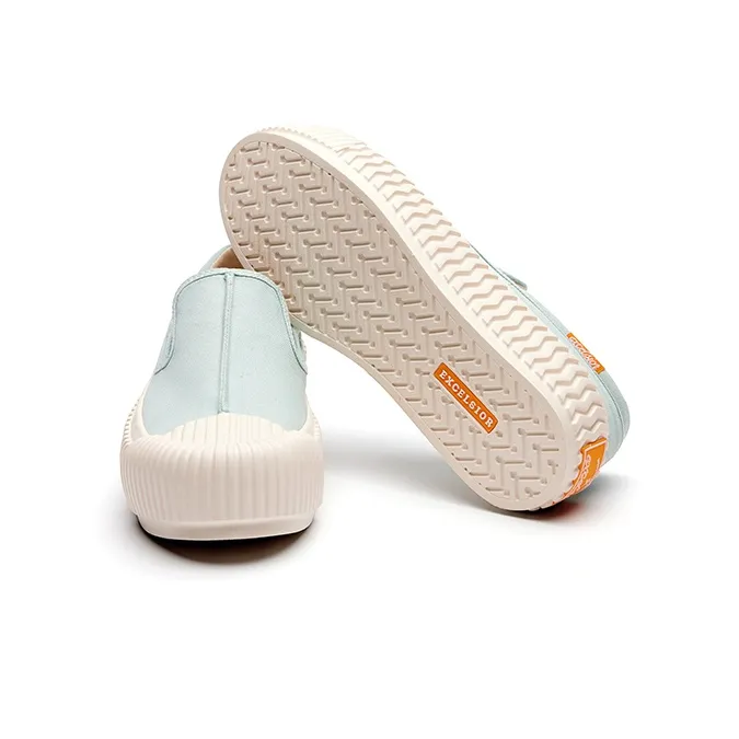 Excelsior Canvas Shoes Unisex Low Top Malta Blue/Brunswick Green/Snowflake Stone White-9