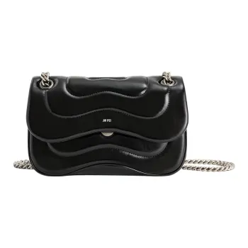 JW PEI Artificial Leather Shoulder Bag Crossbody Bag Medium Size Women's Black