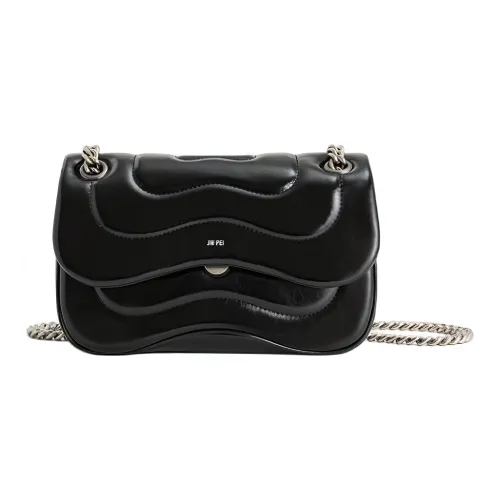 JW PEI Artificial Leather Shoulder Bag Crossbody Bag Medium Size Women's Black