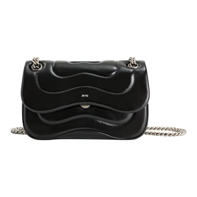 JW PEI Artificial Leather Shoulder Bag Crossbody Bag Medium Size Women's Black-0