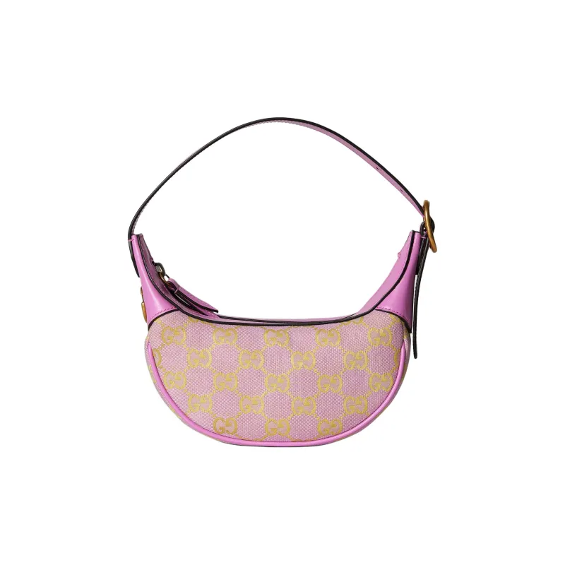 GUCCI Ophidia Canvas With Leather Canvas Bag Handbag Shoulder Bag Women's Light Purple & Yellow-0