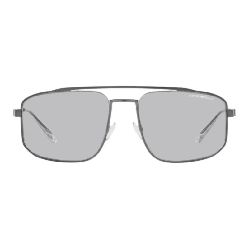 EMPORIO ARMANI Metal Aviator Sunglasses Men's Gray-1
