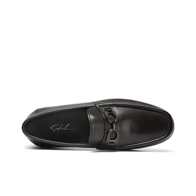 Satchi British Style Loafers Low Top Men's Brown 1.5cm-3