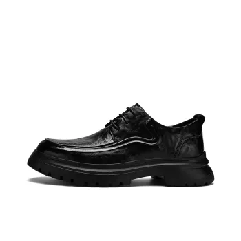 G.N.SHIJIA Dress Shoes Men Low Top Black/Brown