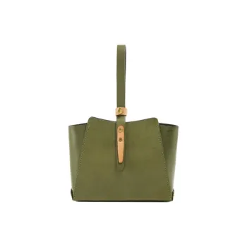 DEERE JACK Cow Leather Handbag Trumpets Women's Army Green