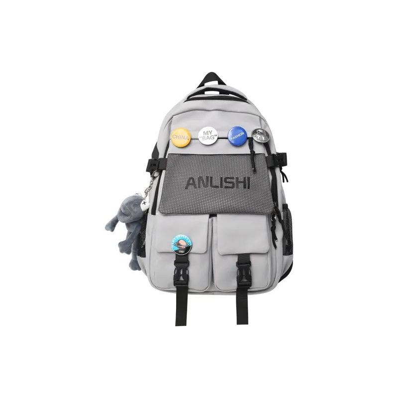 NIGEER Nylon Backpack Regular Unisex Black/White/Blue/Gray-18