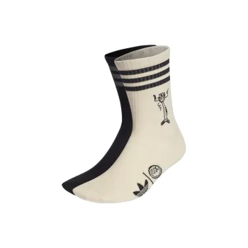Adidas Originals Mid Calf Socks Men's 2 Pack Black/White