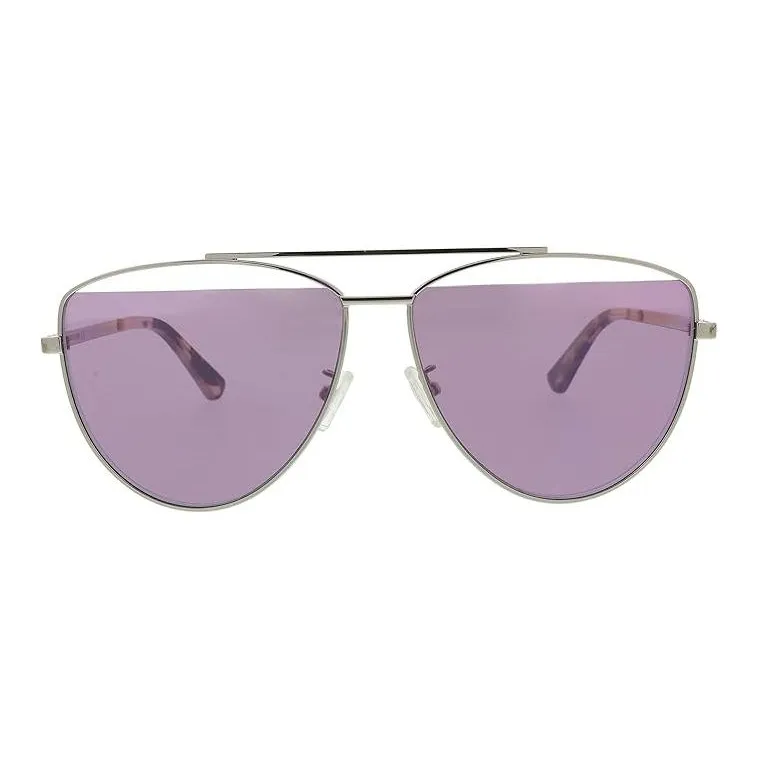 McQ Alexander McQueen Metal Aviator Sunglasses Unisex Silver-1