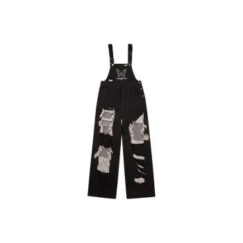 UNIFREE Overalls Women's Washed Black