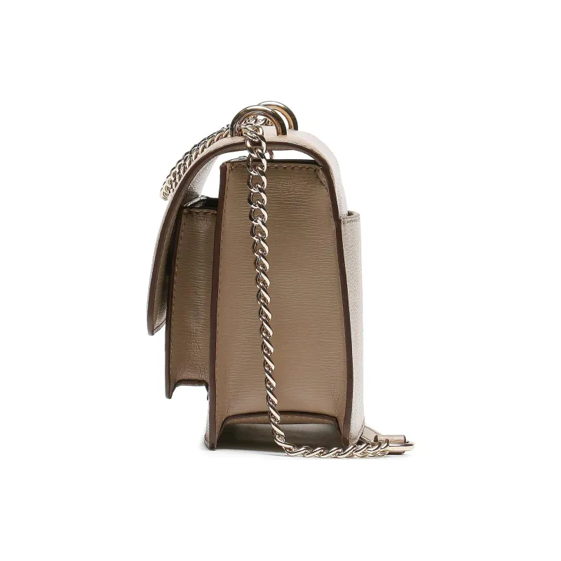 DKNY Grained Leather Shoulder Bag Crossbody Bag Women's Gray Brown-1