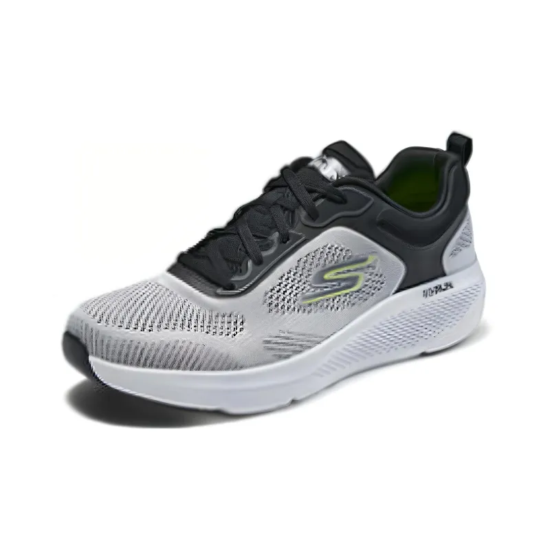 Skechers Anti Slip And Wear Resistant Breathable Low Top Casual Running Shoes Men's Black Gray Color-2