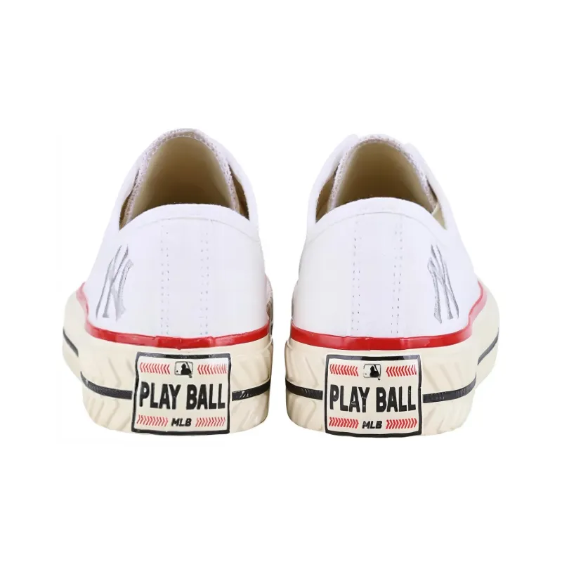 MLB Playball Origin Slip Resistant, Abrasion Resistant, Breathable, Lightweight Low Top Canvas Shoes Unisex White-3
