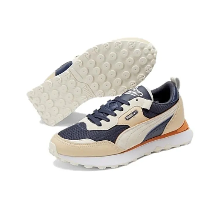PUMA Rider FV Nyc Flagship Play Anti Slip Wear Resistant Low Top Casual Shoes Unisex Beige Black-3