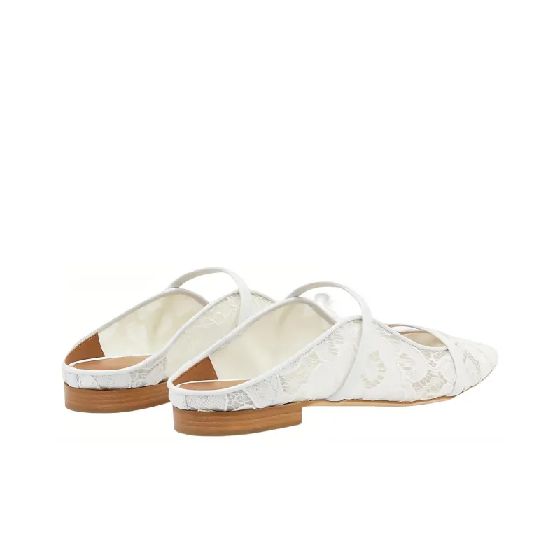 Malone Souliers Pointed Floral Mesh Mules-3