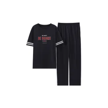 CAIHENGTONG Pajama Set Men's Black
