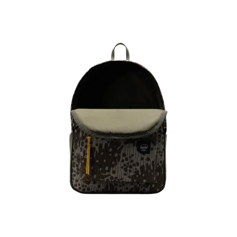 Herschel Nylon With Polyurethane Coating Backpack Unisex Green & Brown-3