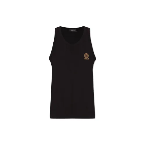 VERSACE Tank Tops Men Black