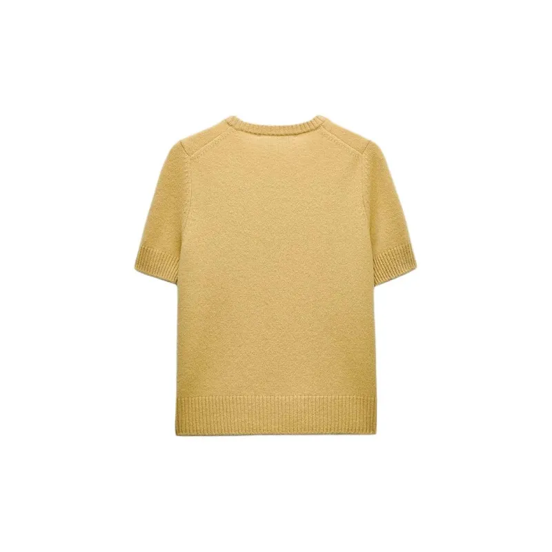 ZARA Sweater Women's Light Yellow-1