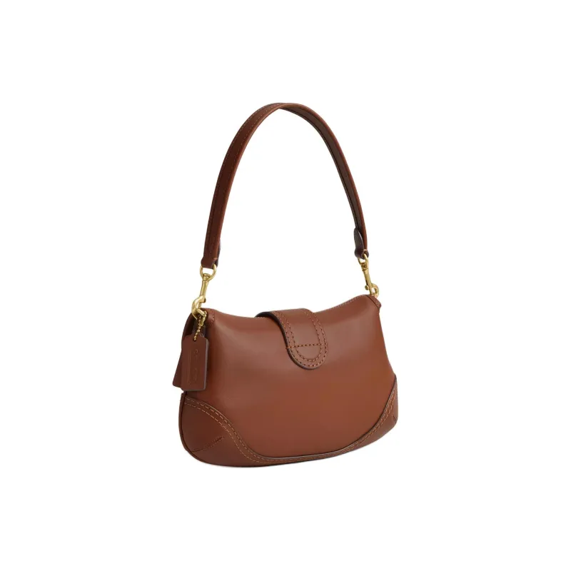 COACH Soho Recycled Leather One Shoulder Handbag Medium Size Women's Saddle-1