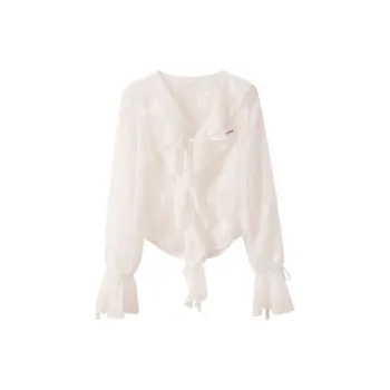 UNIFREE Chiffon Shirts Women's White