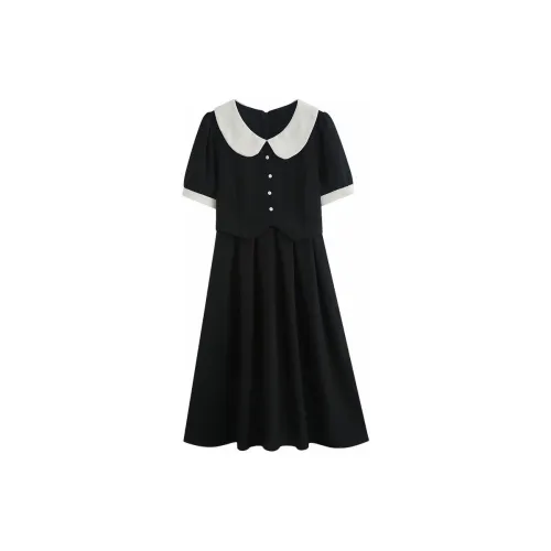 CHICCLO Short-Sleeved Dresses Women's Black